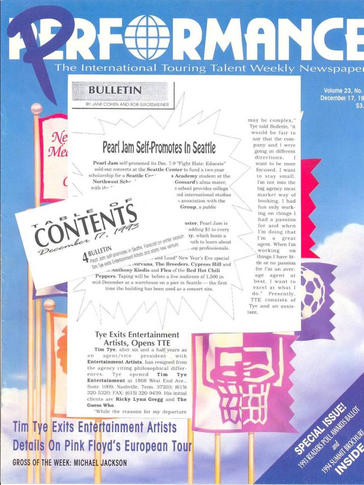 Tim Tye Performance Cover